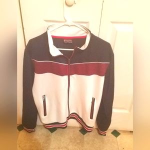 Size small- Blue/White Zip up jacket